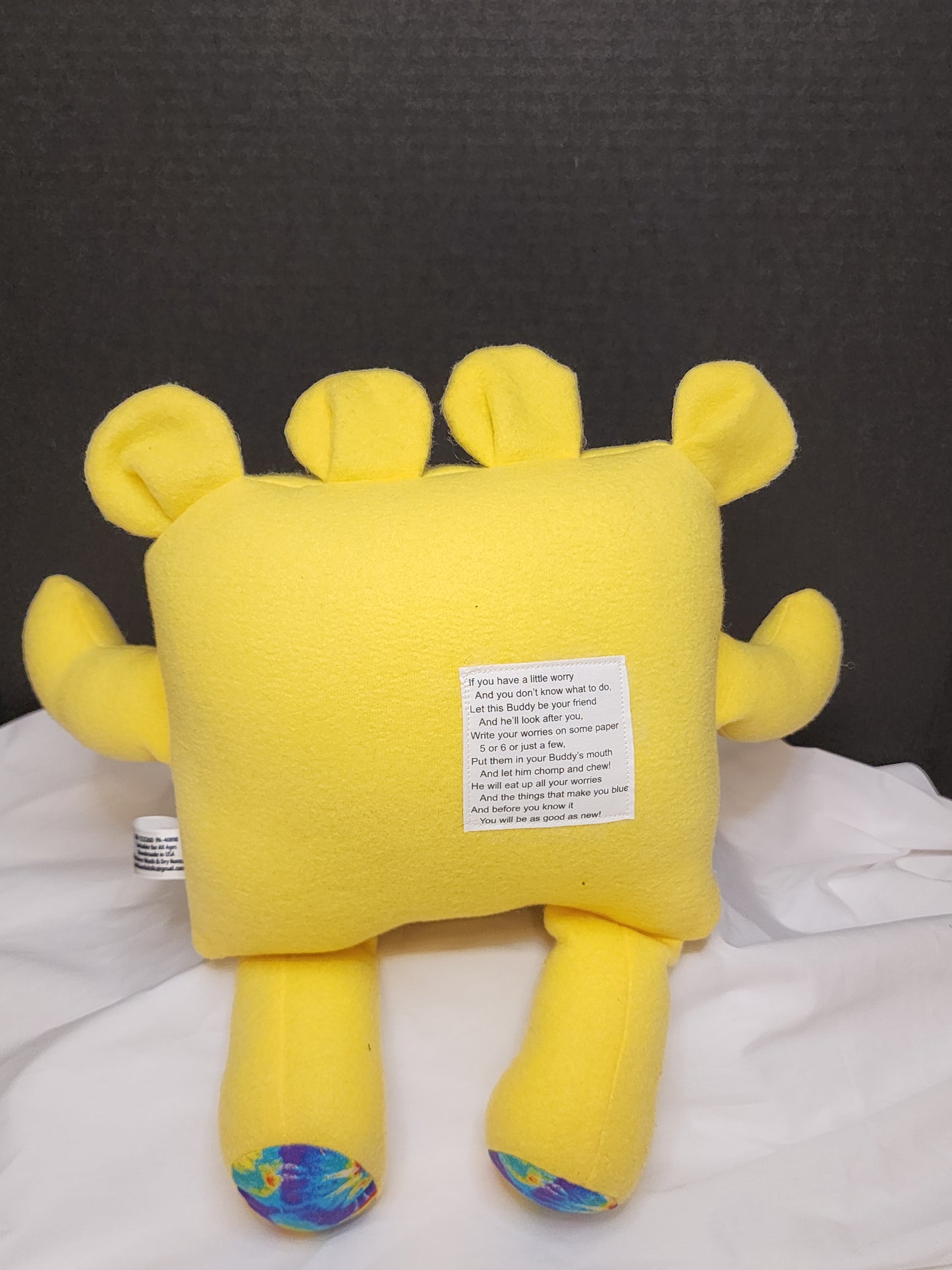 Chomper Buddy 14" Yellow Rainbow Tie Dye