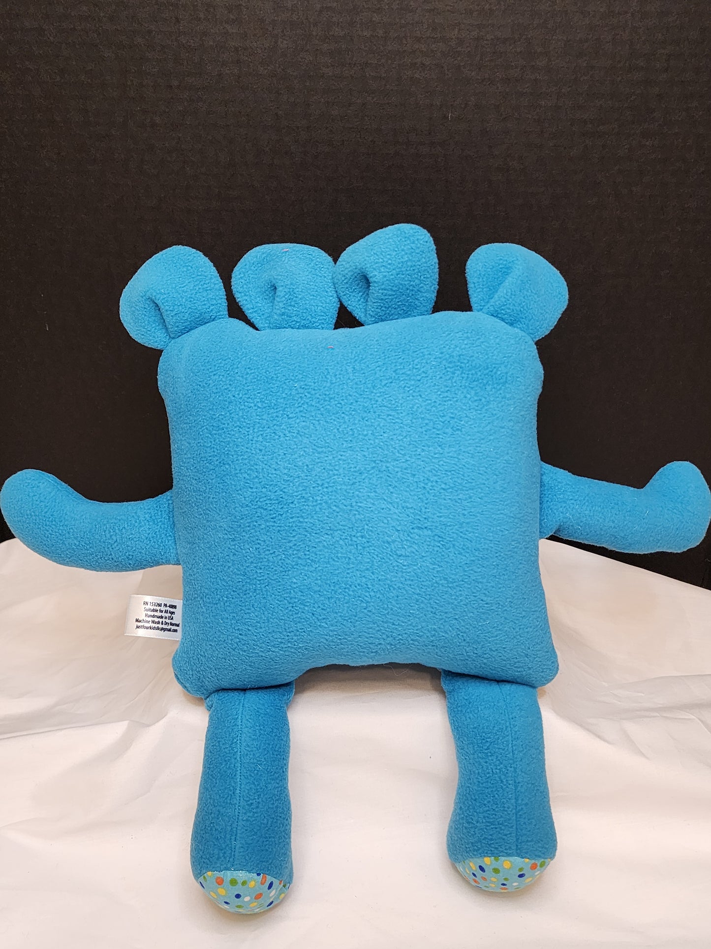 Chomper Buddy Turquoise with multicolor dots 14"