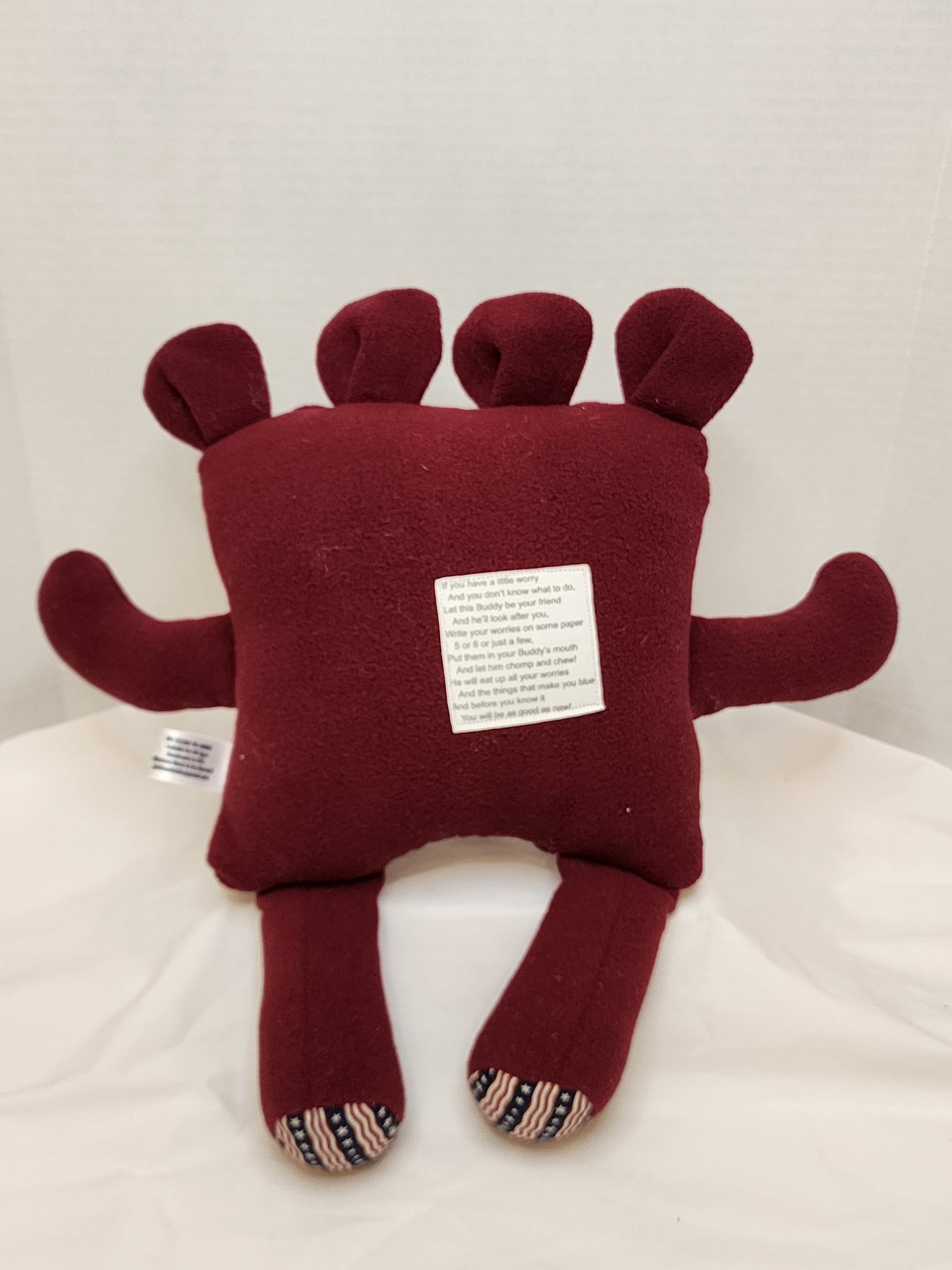 Chomper Buddy Burgundy with red white & blue with stars 14"