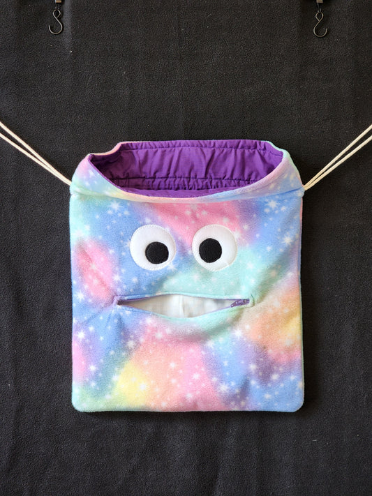 Chomper Buddy Drawstring bag, Dementia Alzheimer's Slumber Bag Pastel colors with stars