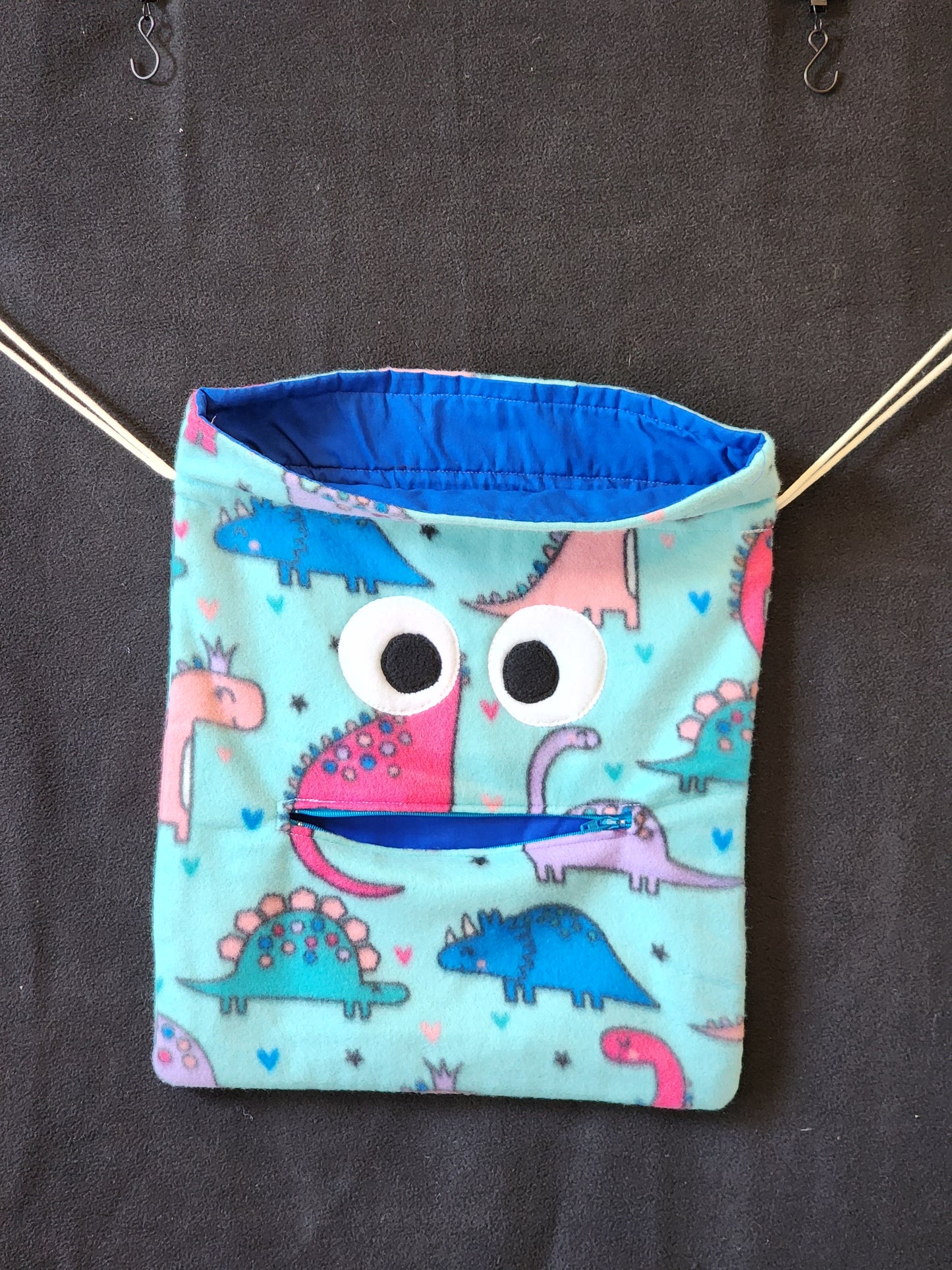 Chomper Buddy Drawstring bag, Slumber Bag,  Dementia Alzheimer's, Baby Dinosaurs