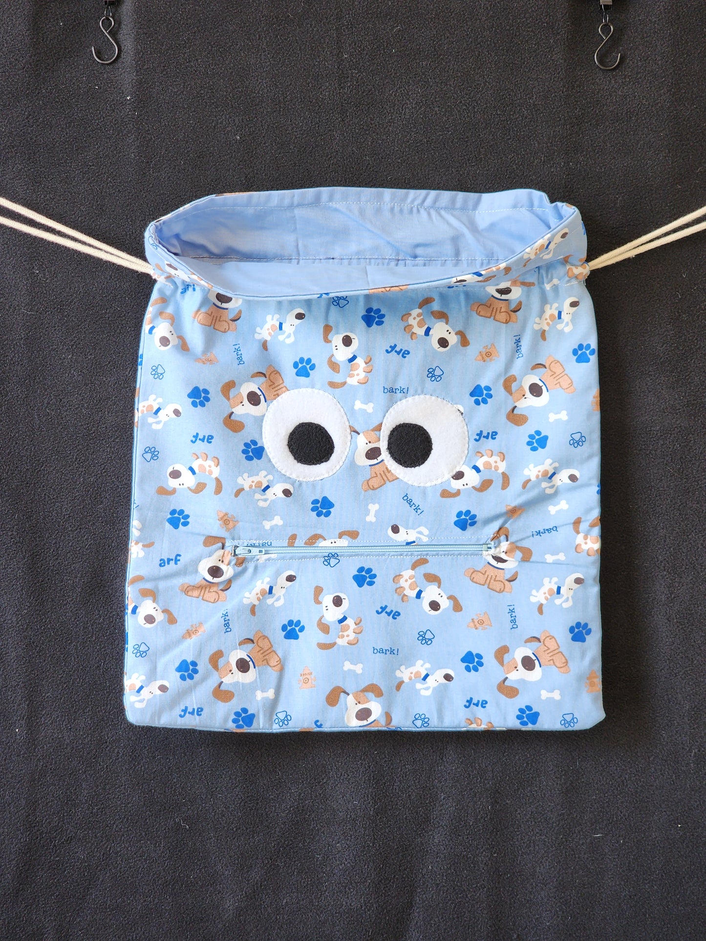 Chomper Buddy Drawstring bag, Slumber Bag,  Dementia Alzheimer's, Puppy Dogs