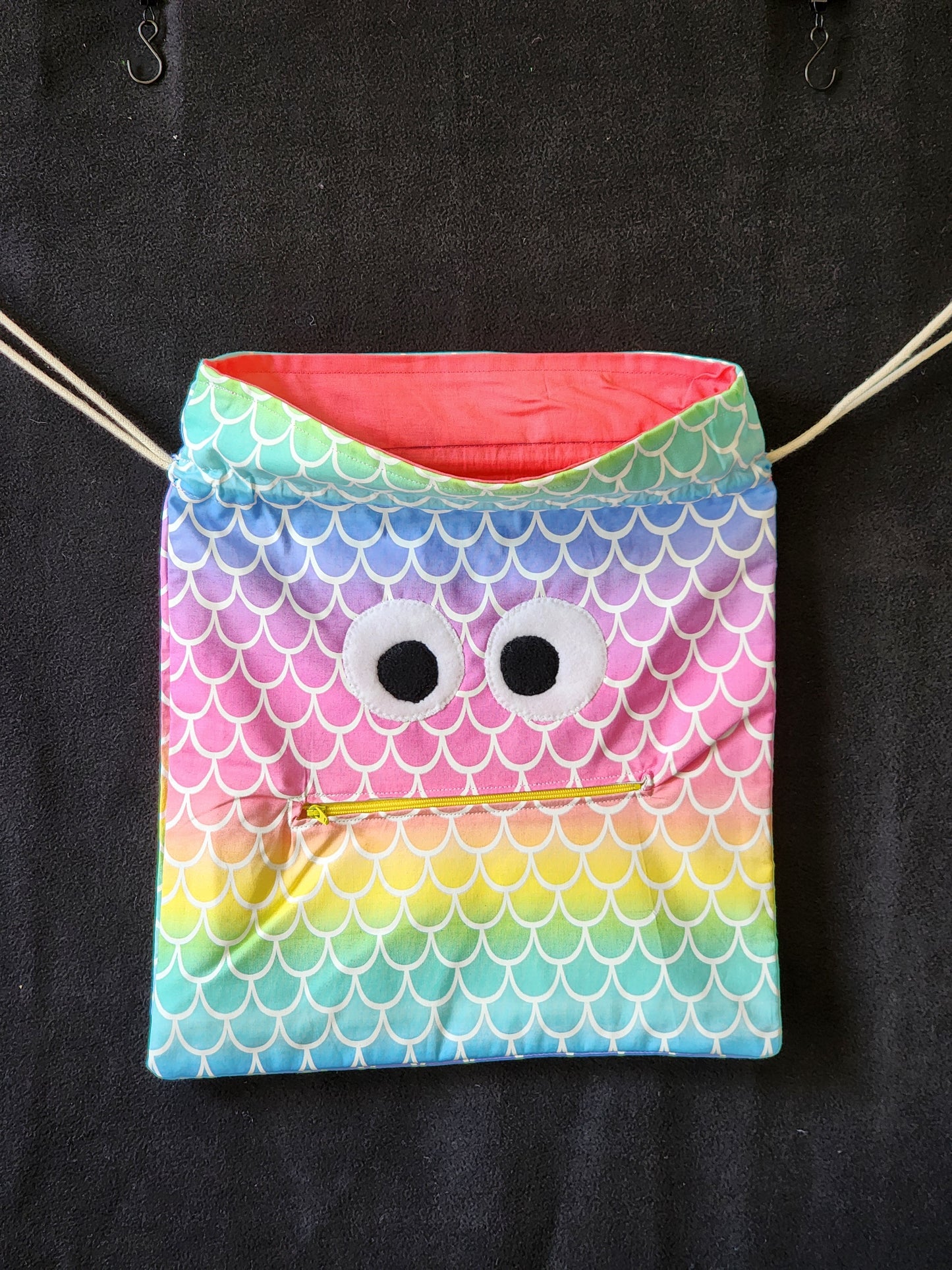 Chomper Buddy Drawstring bag, Slumber Bag,  Dementia Alzheimer's, Mermaid Scales