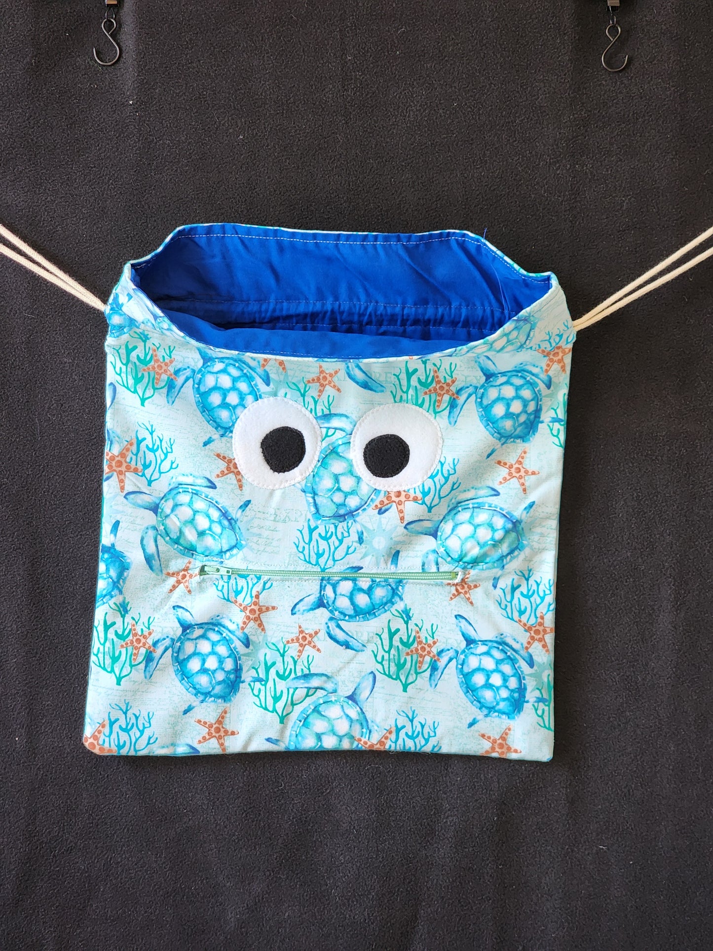 Chomper Buddy Drawstring bag, Slumber Bag,  Dementia Alzheimer's, Turtles & starfish