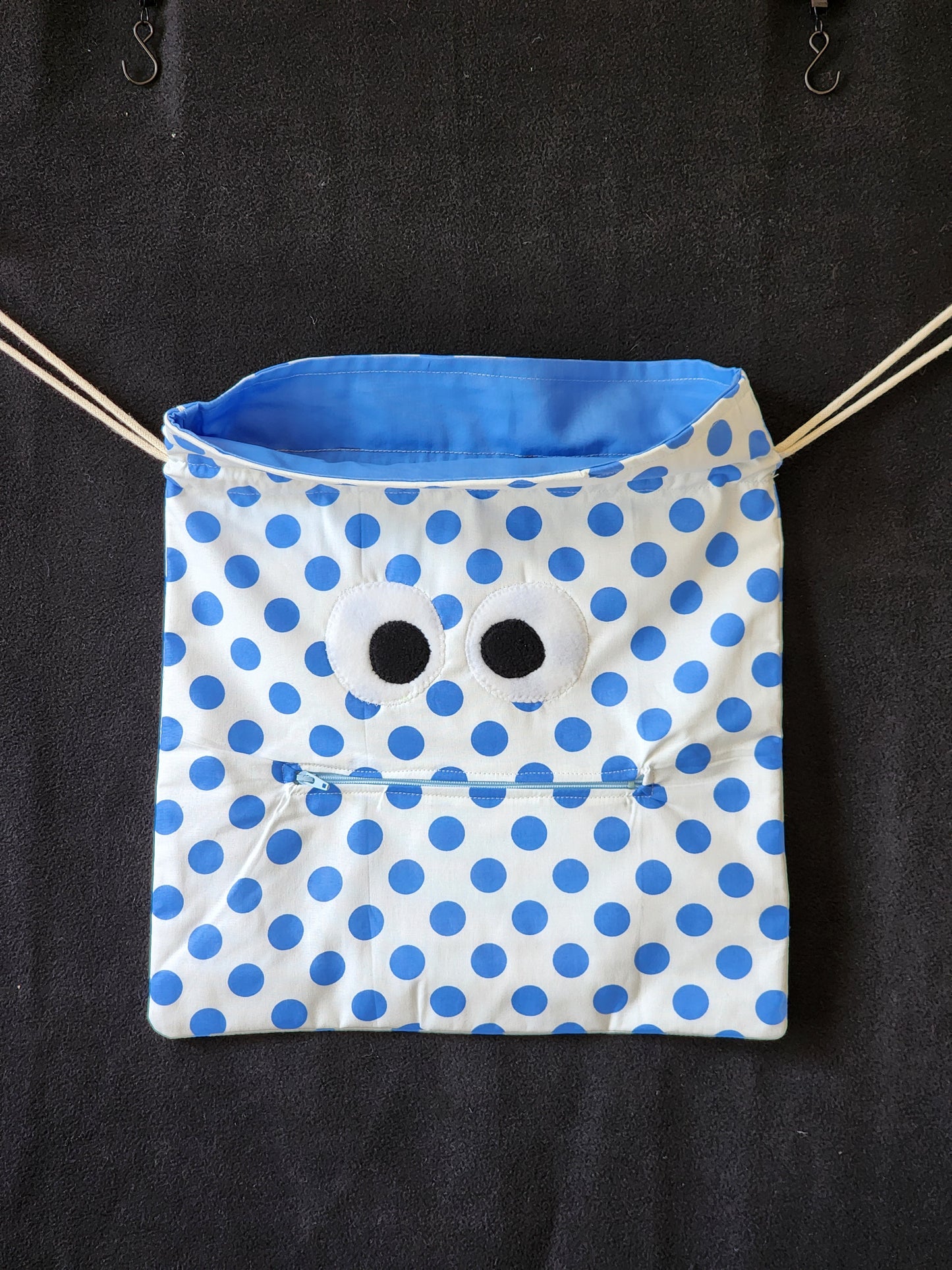 Chomper Buddy Drawstring bag, Slumber Bag,   Dementia Alzheimer's, Dots