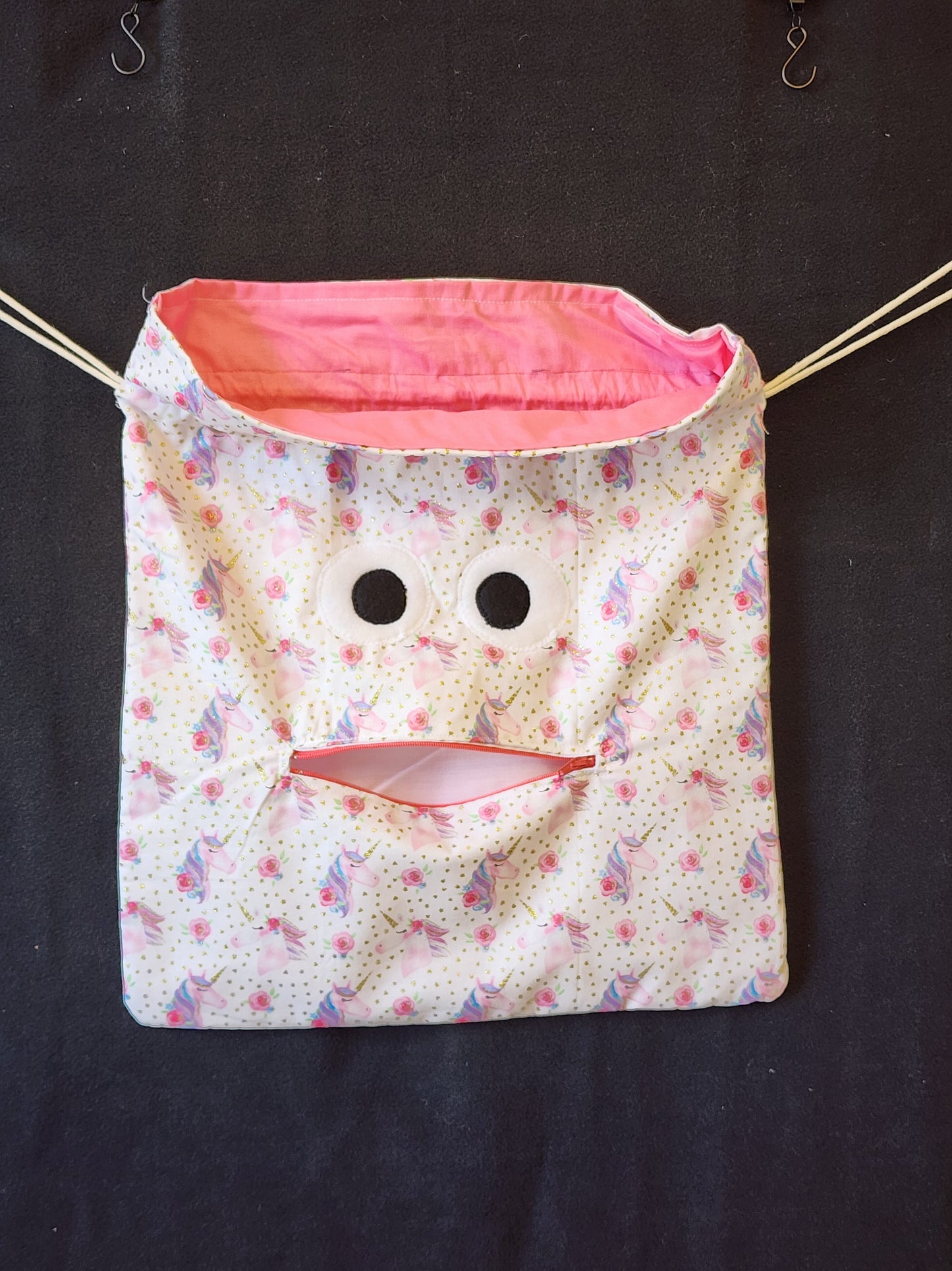 Chomper Buddy Drawstring bag, Slumber Bag,  Dementia Alzheimer's, unicorns