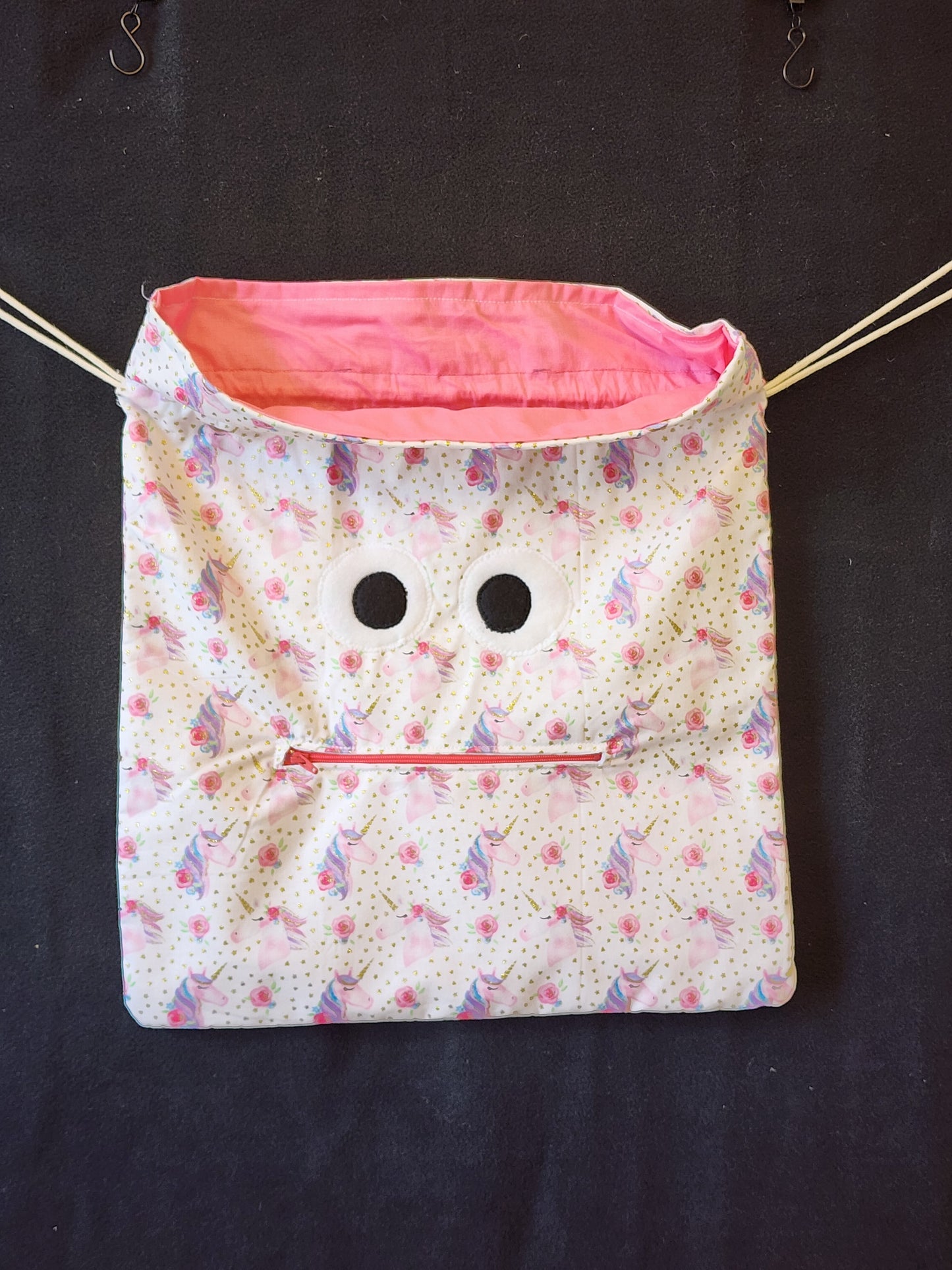 Chomper Buddy Drawstring bag, Slumber Bag,  Dementia Alzheimer's, unicorns