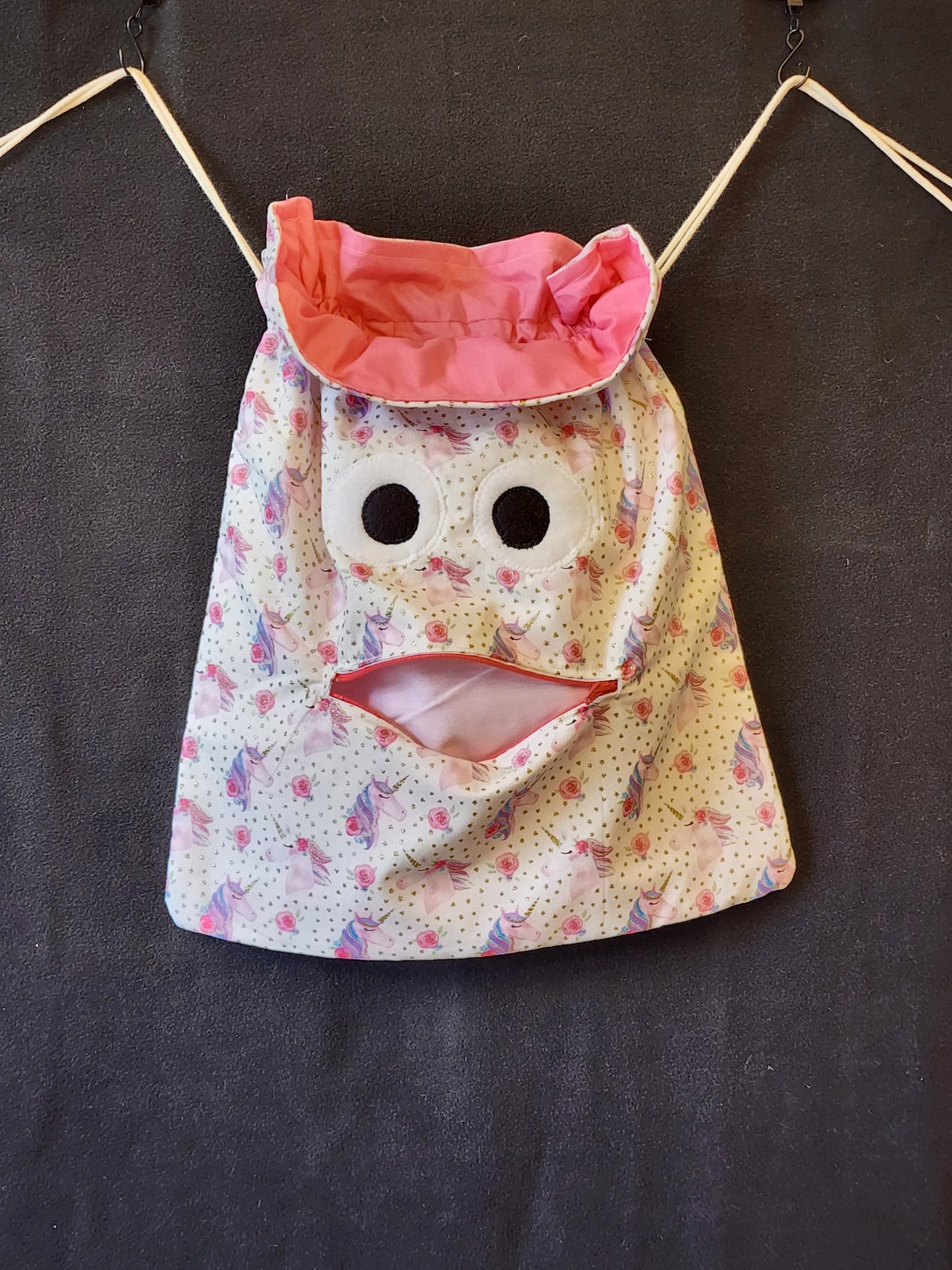 Chomper Buddy Drawstring bag, Slumber Bag,  Dementia Alzheimer's, unicorns