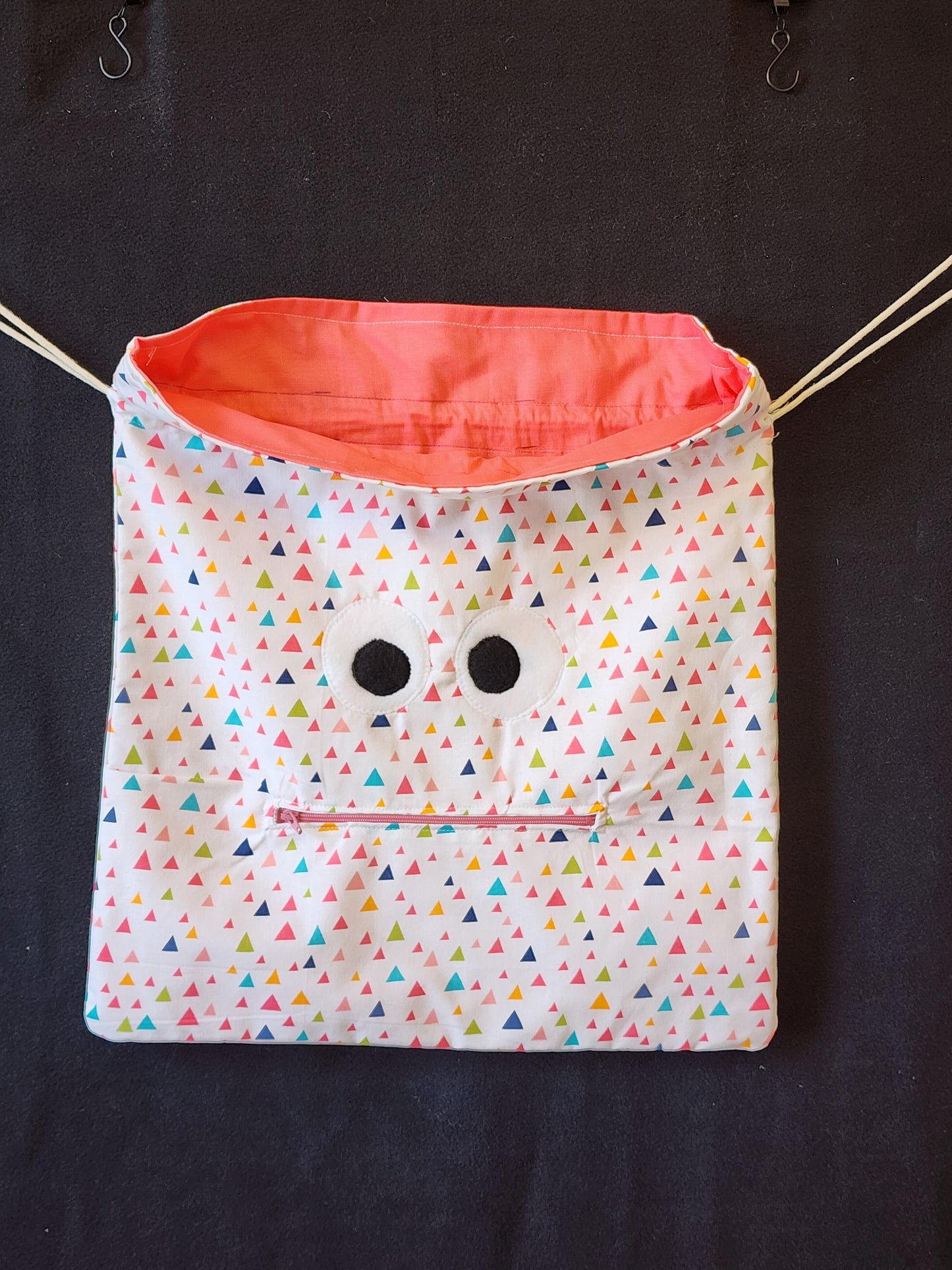 Chomper Buddy Drawstring bag, Slumber Bag,  Dementia Alzheimer's, Triangles