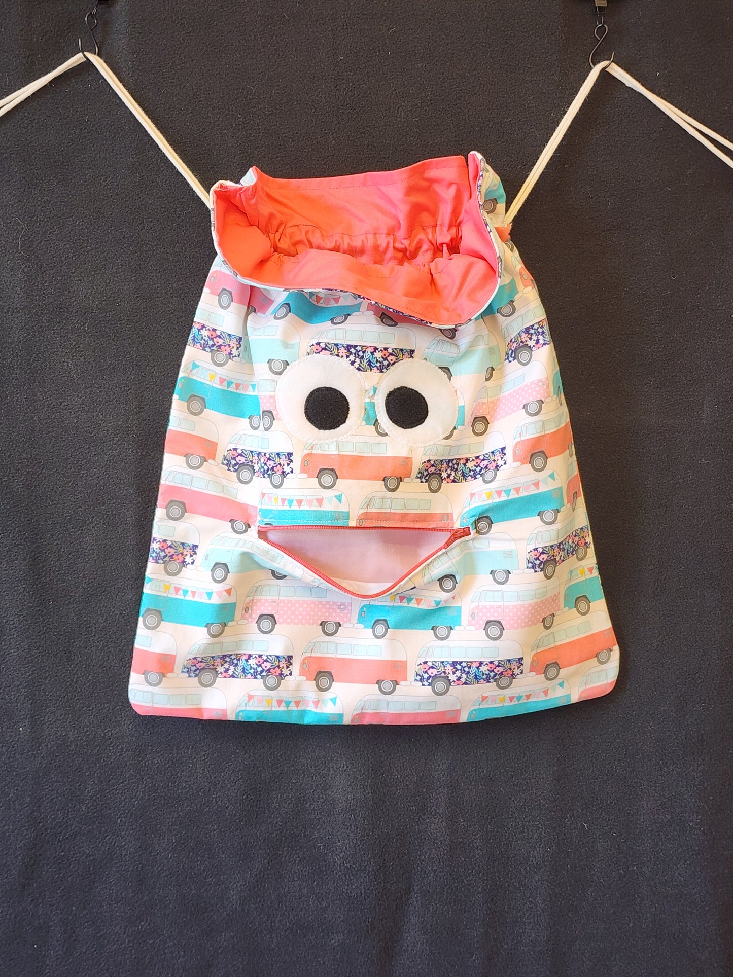 Chomper Buddy Drawstring bag, Slumber Bag,  Dementia Alzheimer's, VW Bus