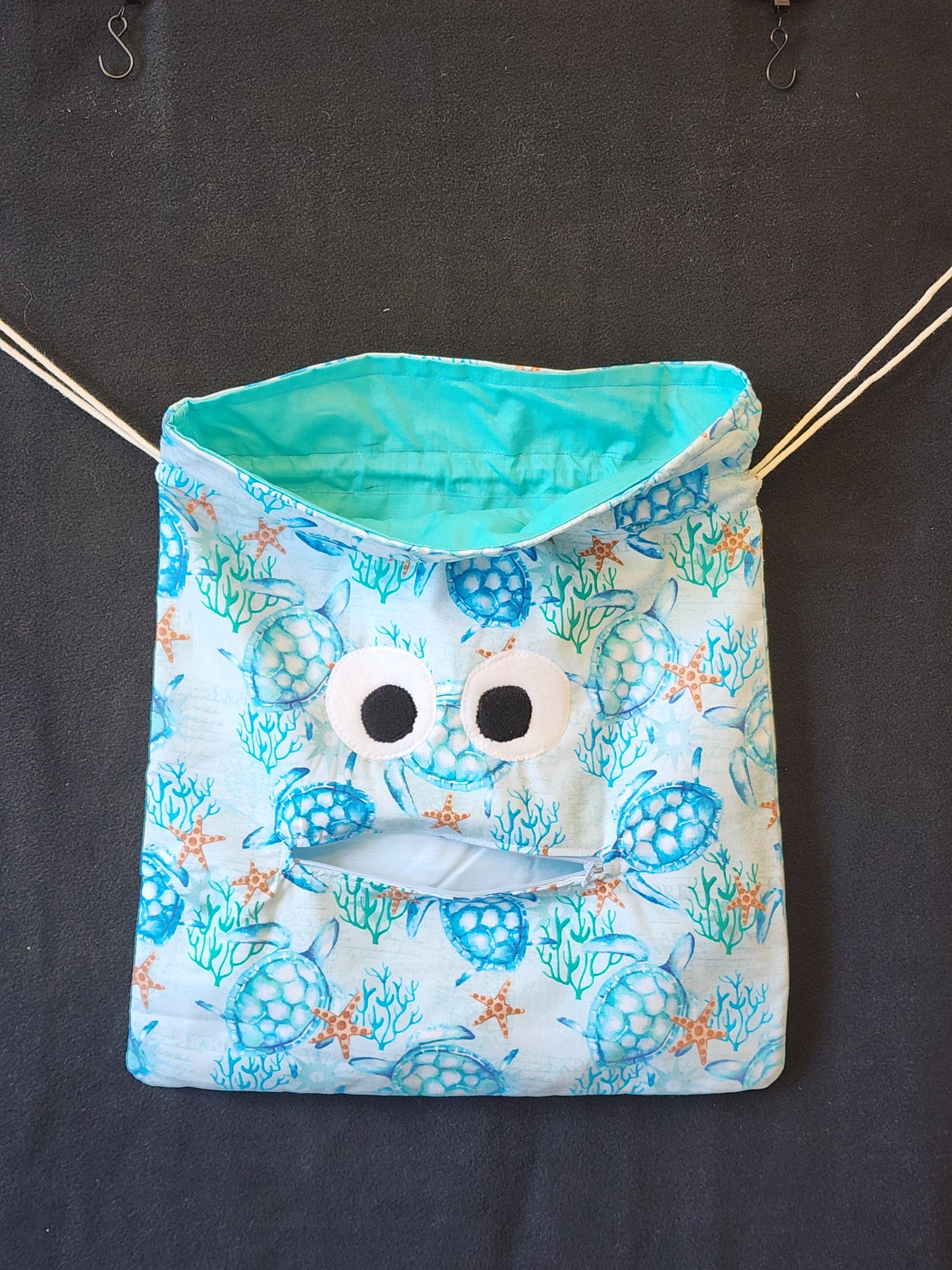 Chomper Buddy Drawstring bag, Slumber Bag, Dementia Alzheimer's, Turtles