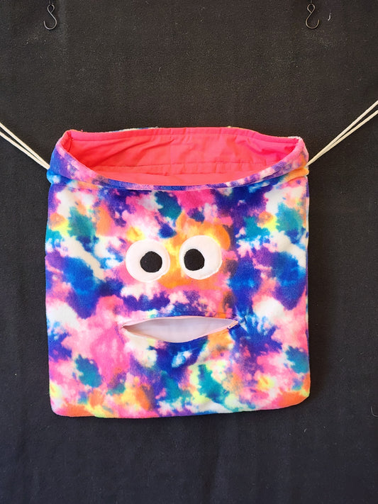Chomper Buddy  Drawstring bag, Dementia Alzheimer's  Slumber Bag, Paint Spatter