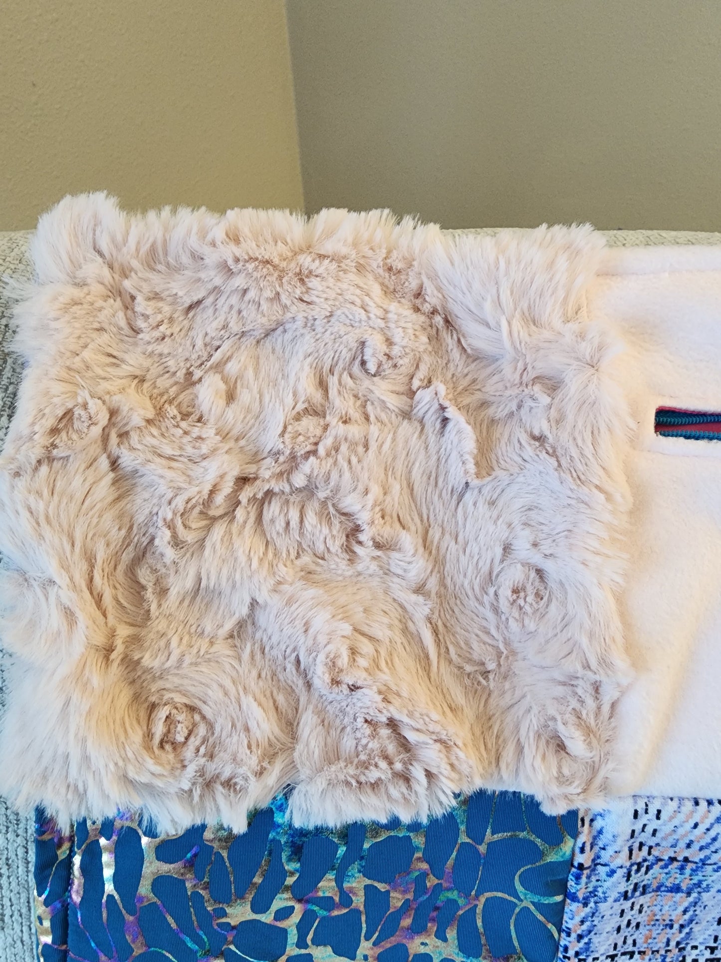 Sensory Blanket- seashells Theme fidget lap blanket Dementia