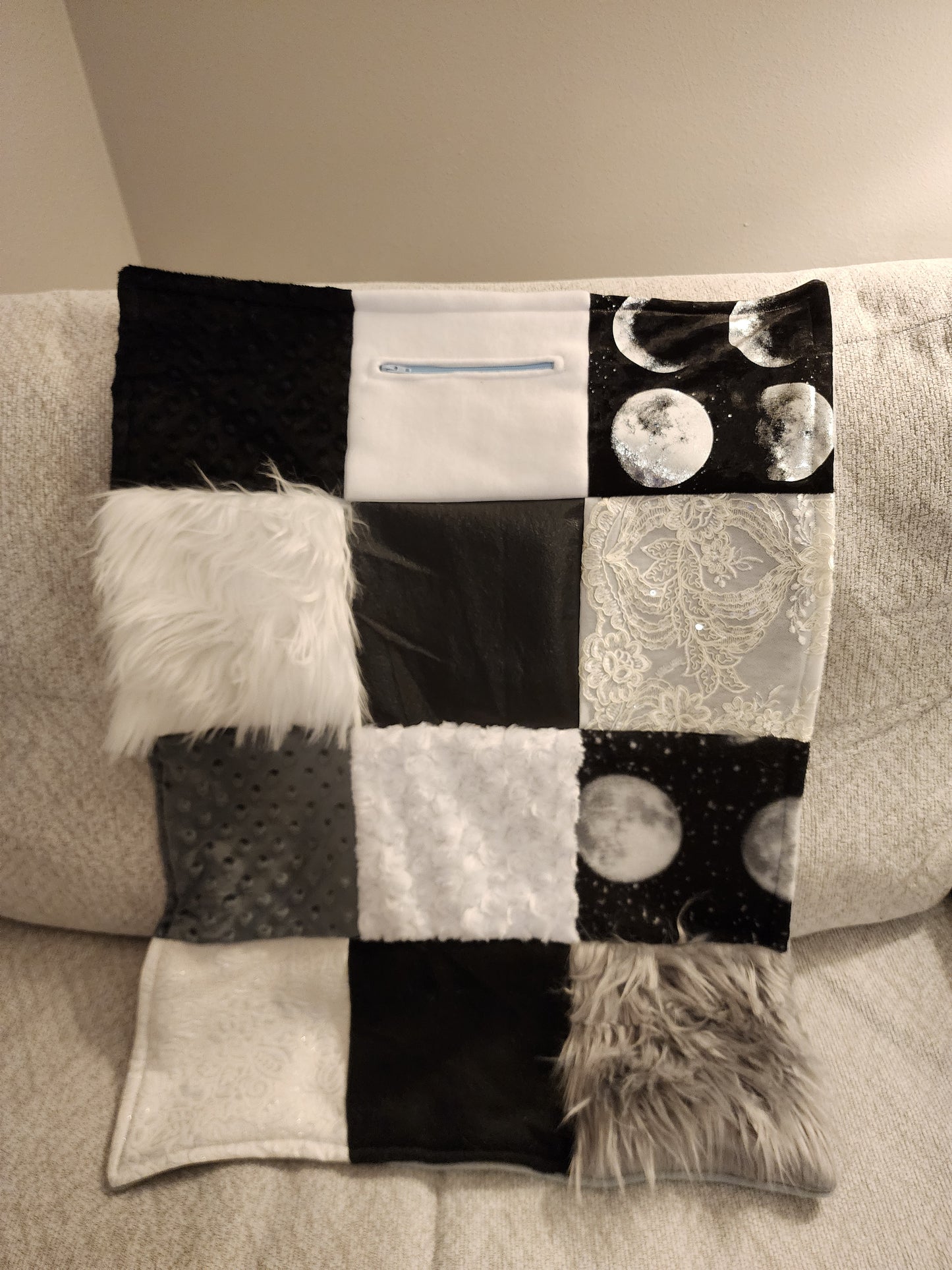 Sensory Blanket- Seahorse Theme fidget lap blanket Dementia
