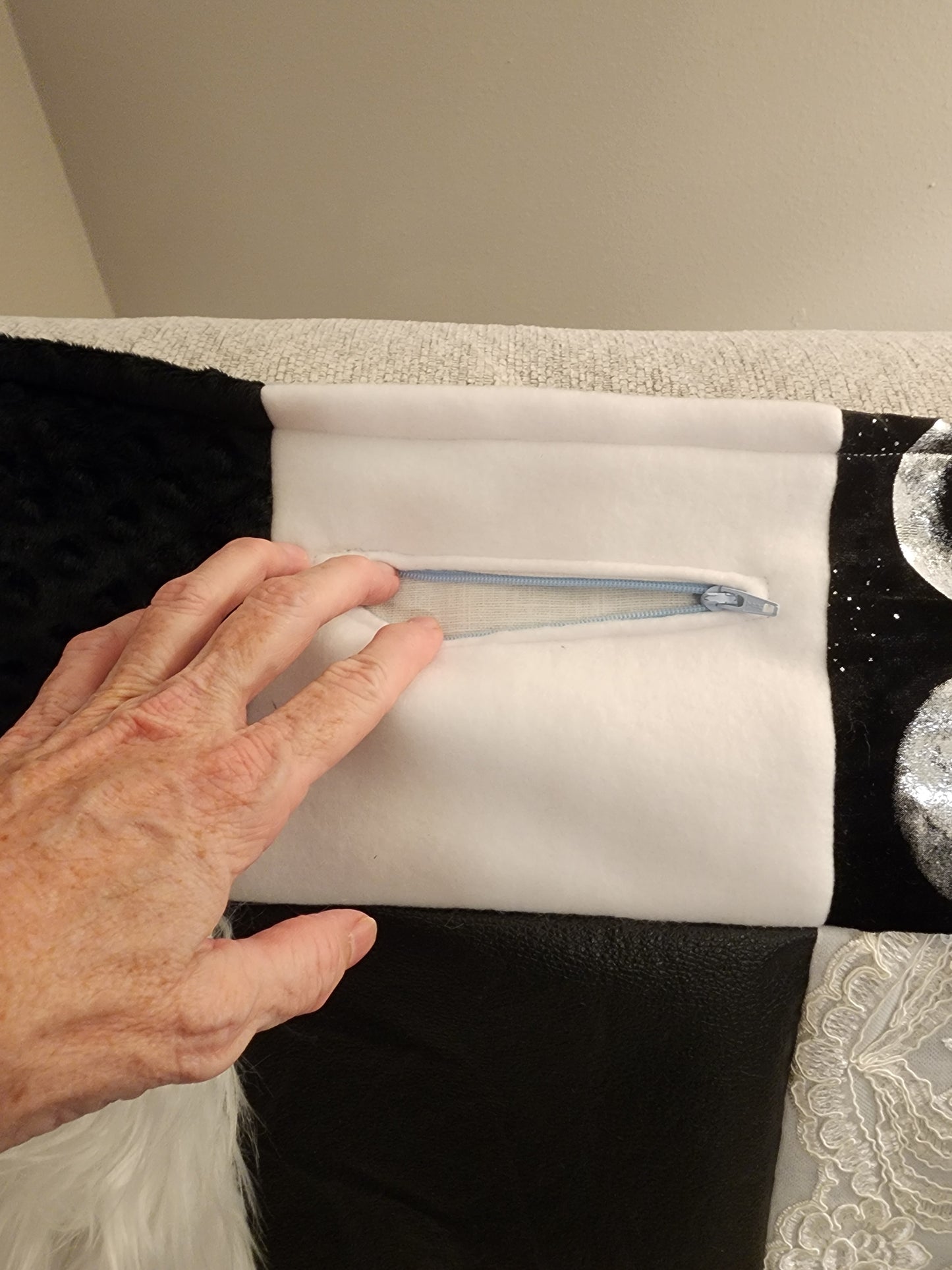 Sensory Blanket- Seahorse Theme fidget lap blanket Dementia