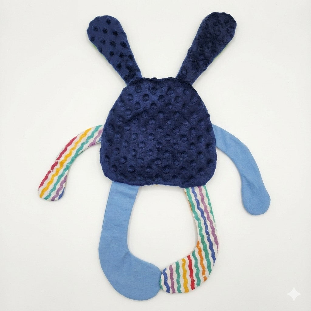 Sensory Crinkle Lovie- Frogs and Mushrooms Dimple Dot Crinkle sound Bunny Style
