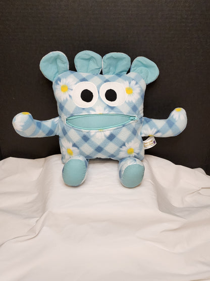 Chomper Buddy 14" Blue/White plaid with Daisy's