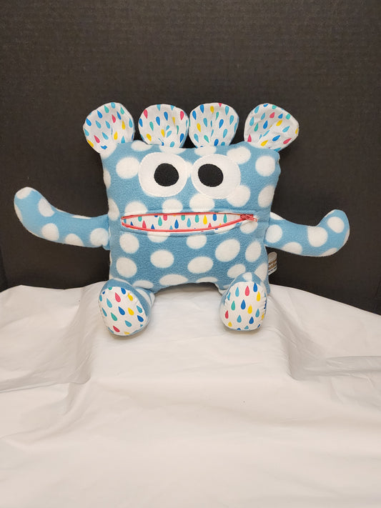 Chomper Buddy  Polka dot with multicolor raindrops 14"