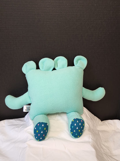 Chomper Buddy Teal fleece with triangles lining 14"