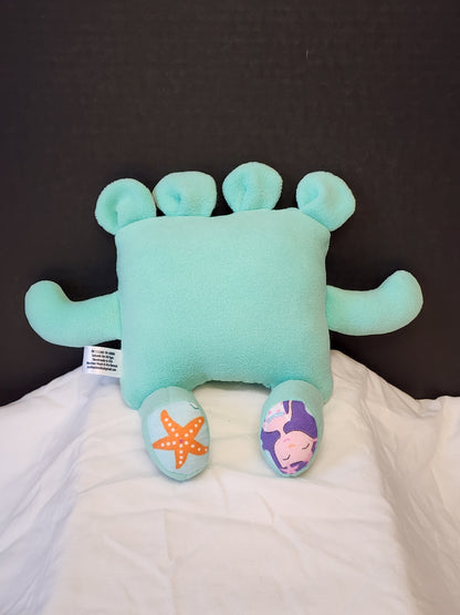 Chomper Buddy 11" Teal fleece with mermaid lining