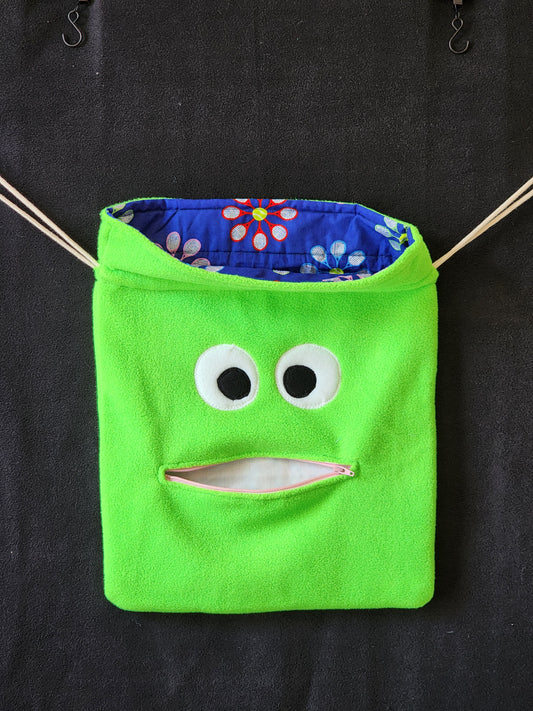 Chomper Buddy Slumber Bag Dance Bag, Fidget Holder Bag Neon Green and tennis