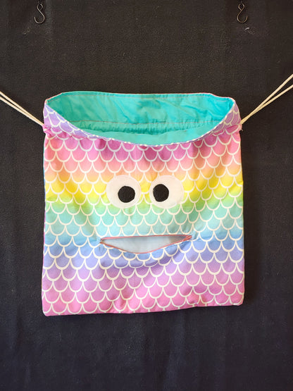 Chomper Buddy Slumber Bag Dance Bag, Fidget Holder Bag Mermaid Scales