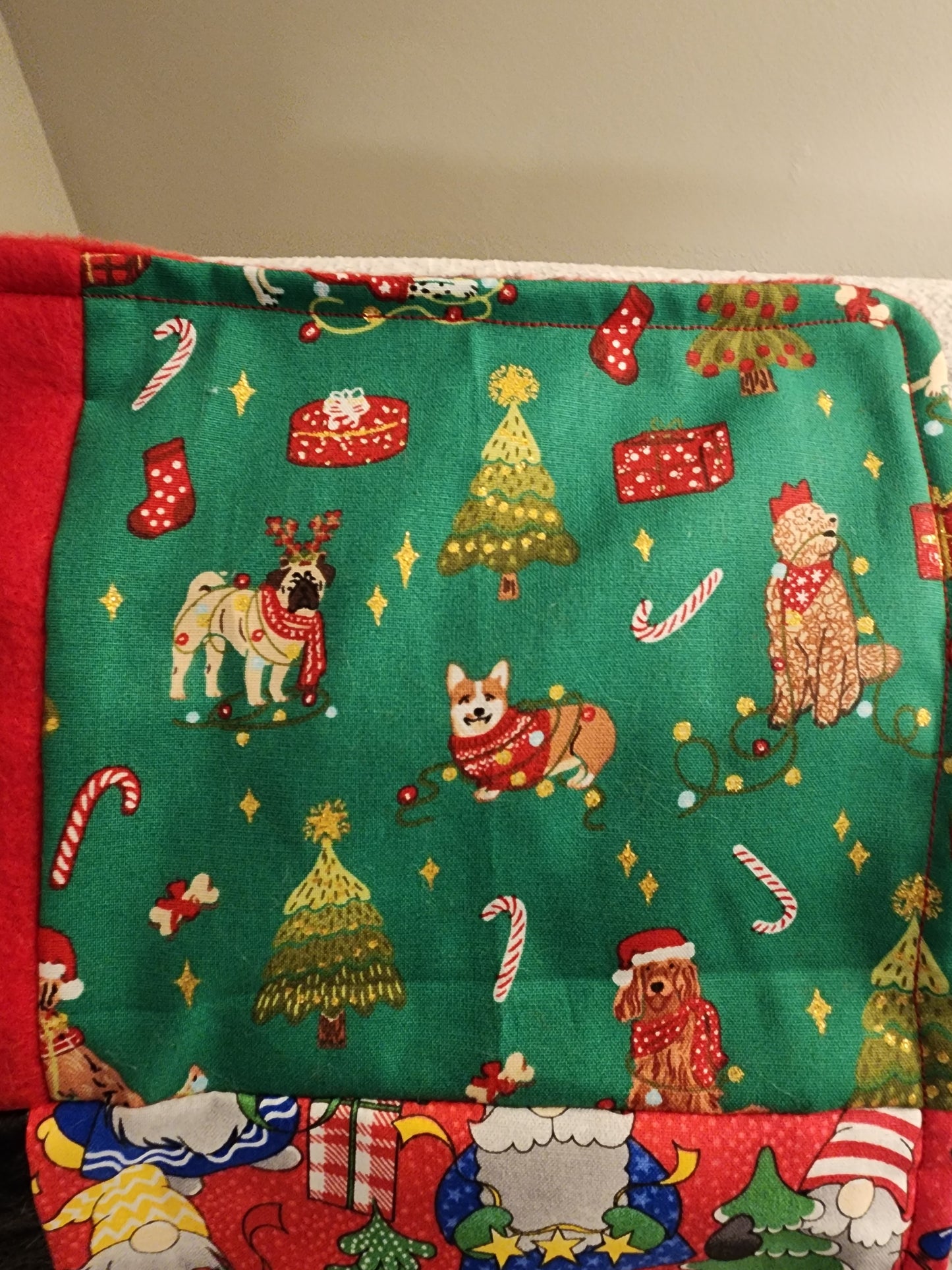 Sensory Blanket- Christmas Santa Theme fidget lap blanket Dementia