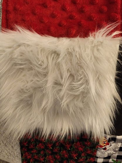 Sensory Blanket- Christmas Santa Theme fidget lap blanket Dementia