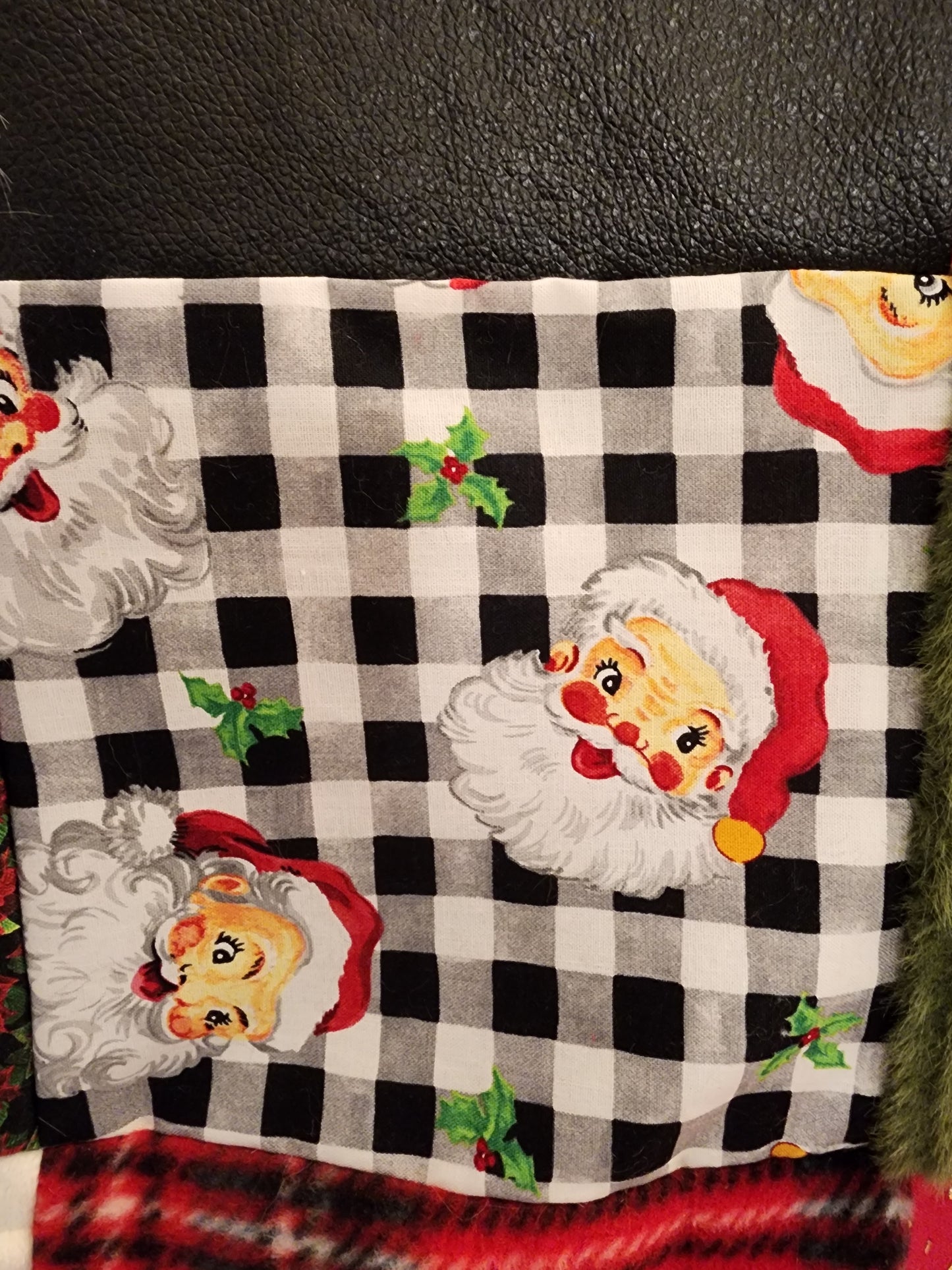 Sensory Blanket- Christmas Santa Theme fidget lap blanket Dementia