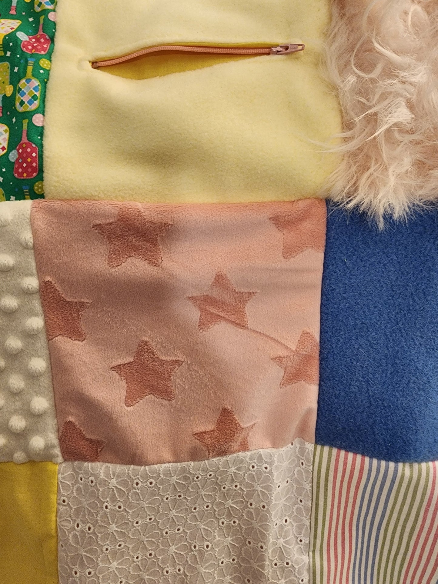 Sensory Blanket- Pickleball  Preppy Theme fidget lap blanket Dementia