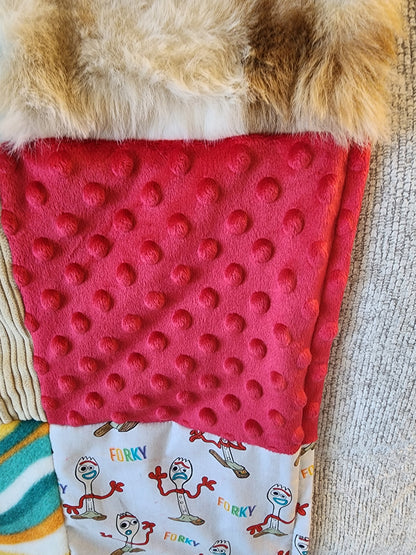 Sensory Blanket- toys dolls forks Theme fidget lap blanket Dementia