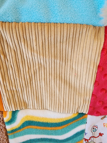 Sensory Blanket- toys dolls forks Theme fidget lap blanket Dementia