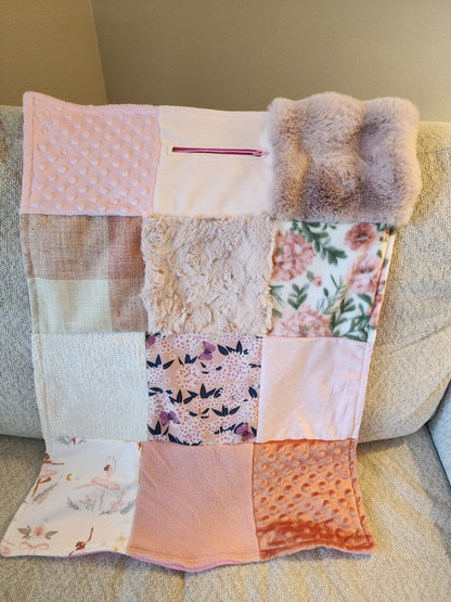 Sensory Blanket- Butterflies Flowers Theme fidget lap blanket Dementia