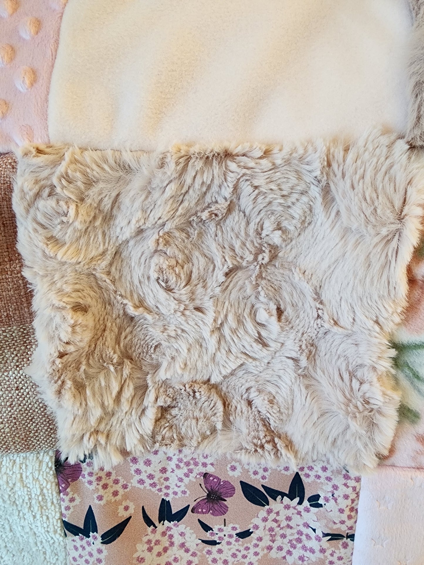 Sensory Blanket- Butterflies Flowers Theme fidget lap blanket Dementia