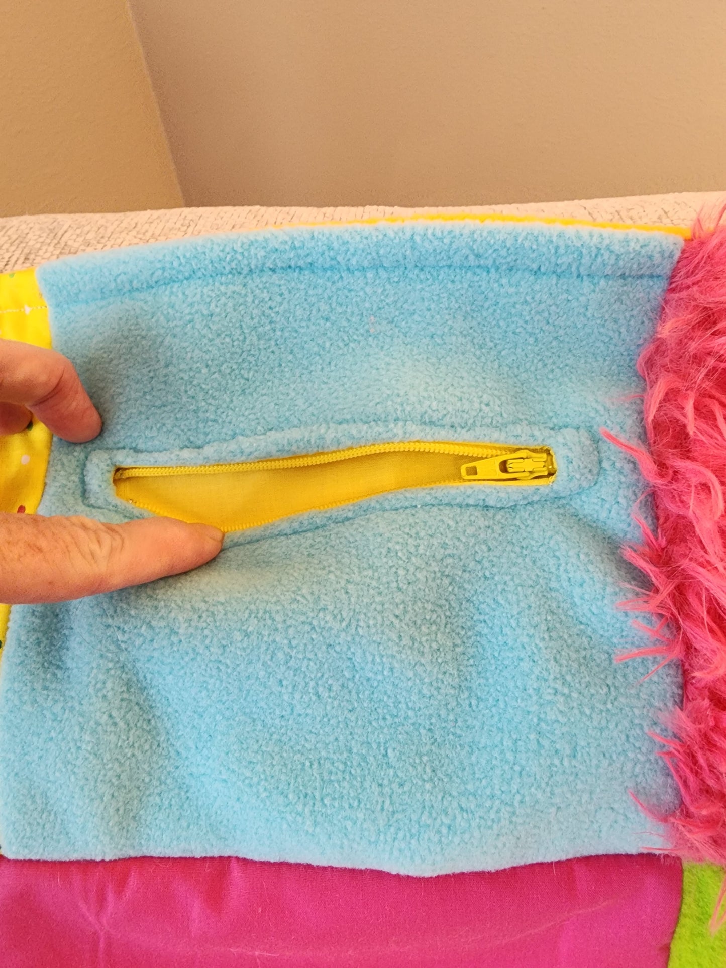 Sensory Blanket- tie dye Theme fidget lap blanket Dementia Bright Colors