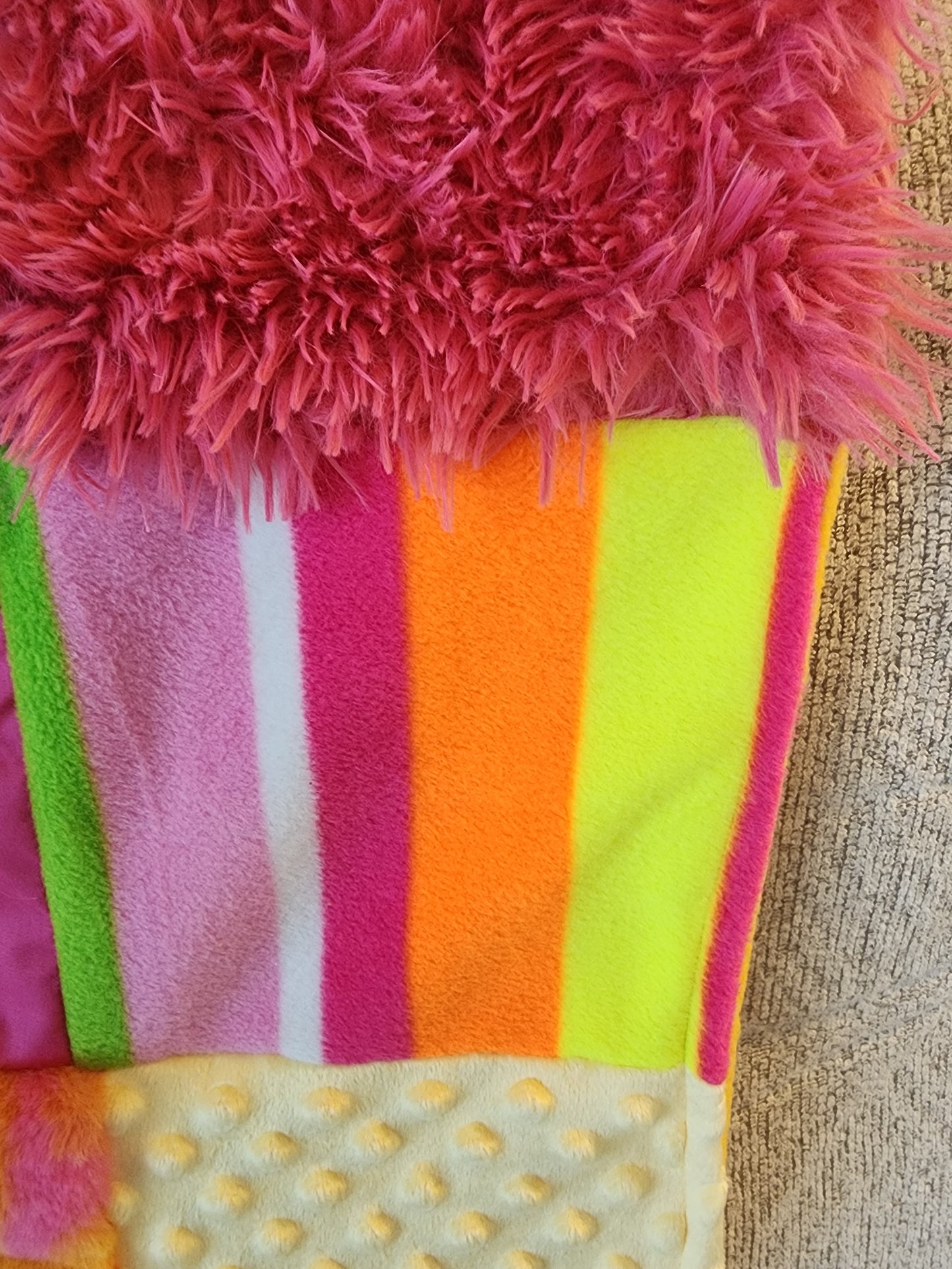 Sensory Blanket- tie dye Theme fidget lap blanket Dementia Bright Colors