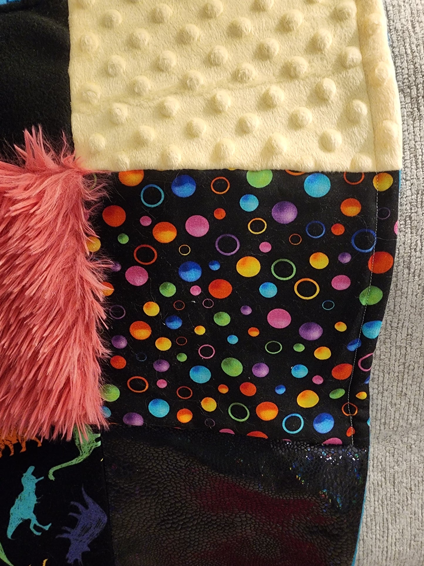 Sensory Blanket- Dinosaur Theme fidget lap blanket Dementia