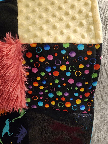 Sensory Blanket- Dinosaur Theme fidget lap blanket Dementia