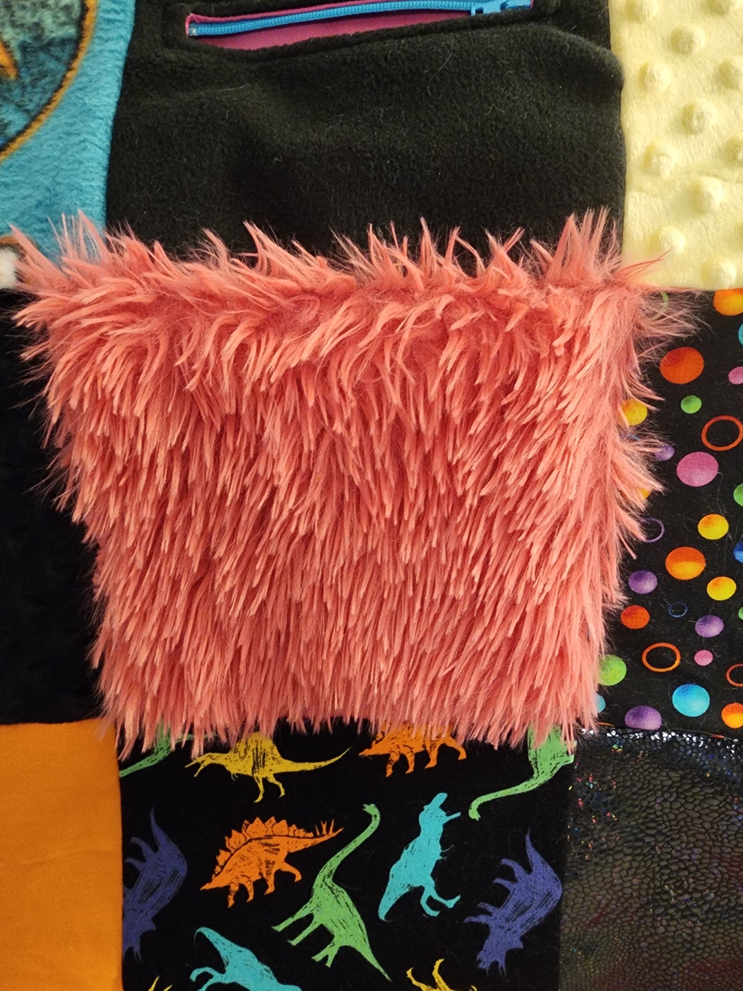 Sensory Blanket- Dinosaur Theme fidget lap blanket Dementia