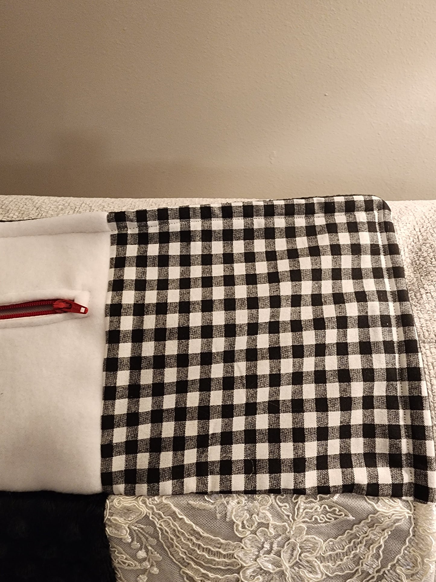 Sensory Blanket- Black and White Theme fidget lap blanket Dementia
