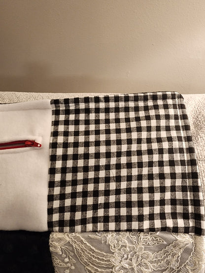 Sensory Blanket- Black and White Theme fidget lap blanket Dementia