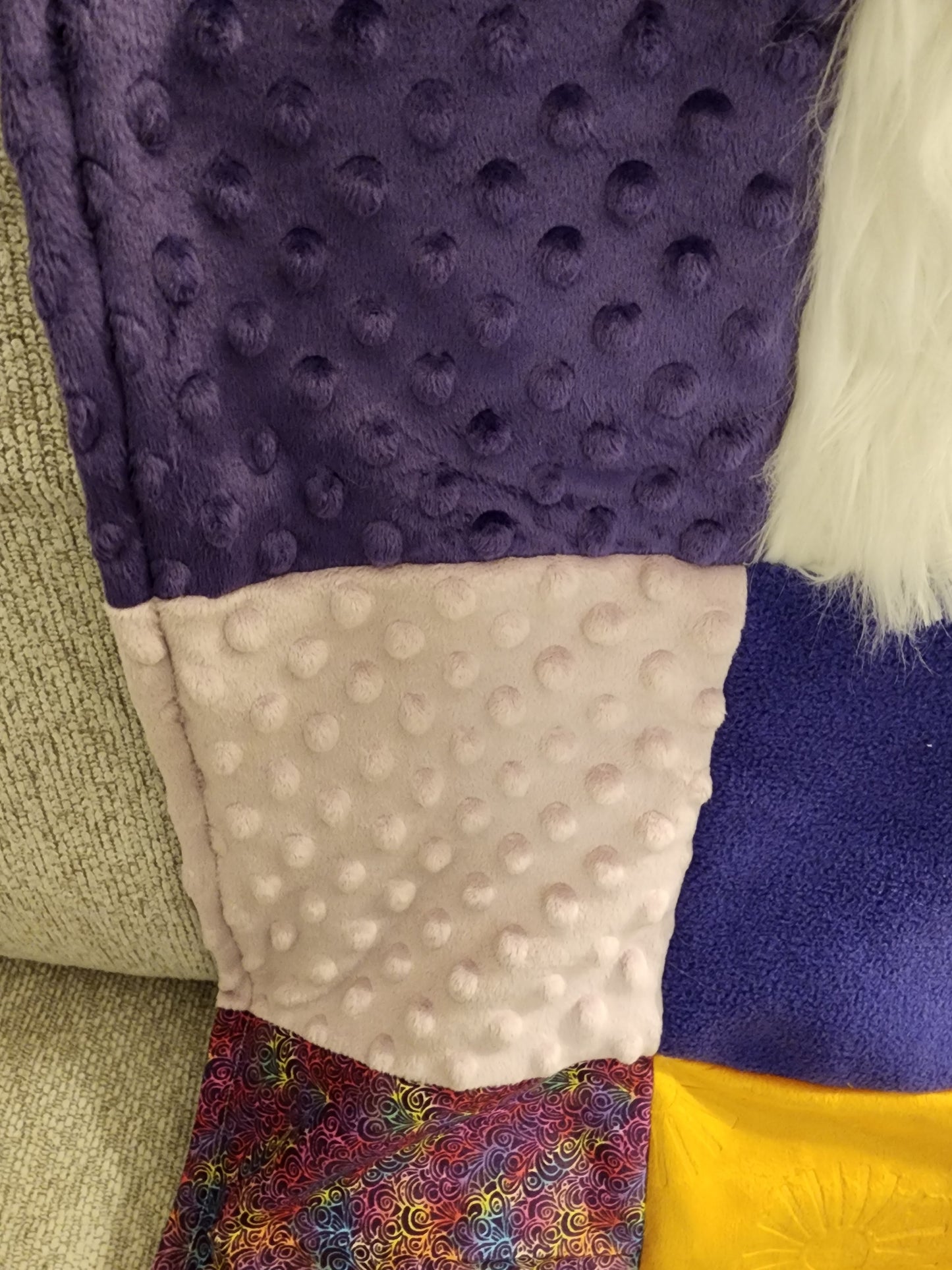 Sensory Blanket- Purple Butterfly Theme fidget lap blanket Dementia