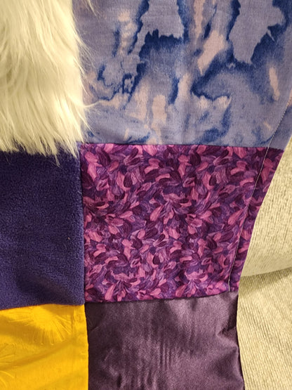 Sensory Blanket- Purple Butterfly Theme fidget lap blanket Dementia