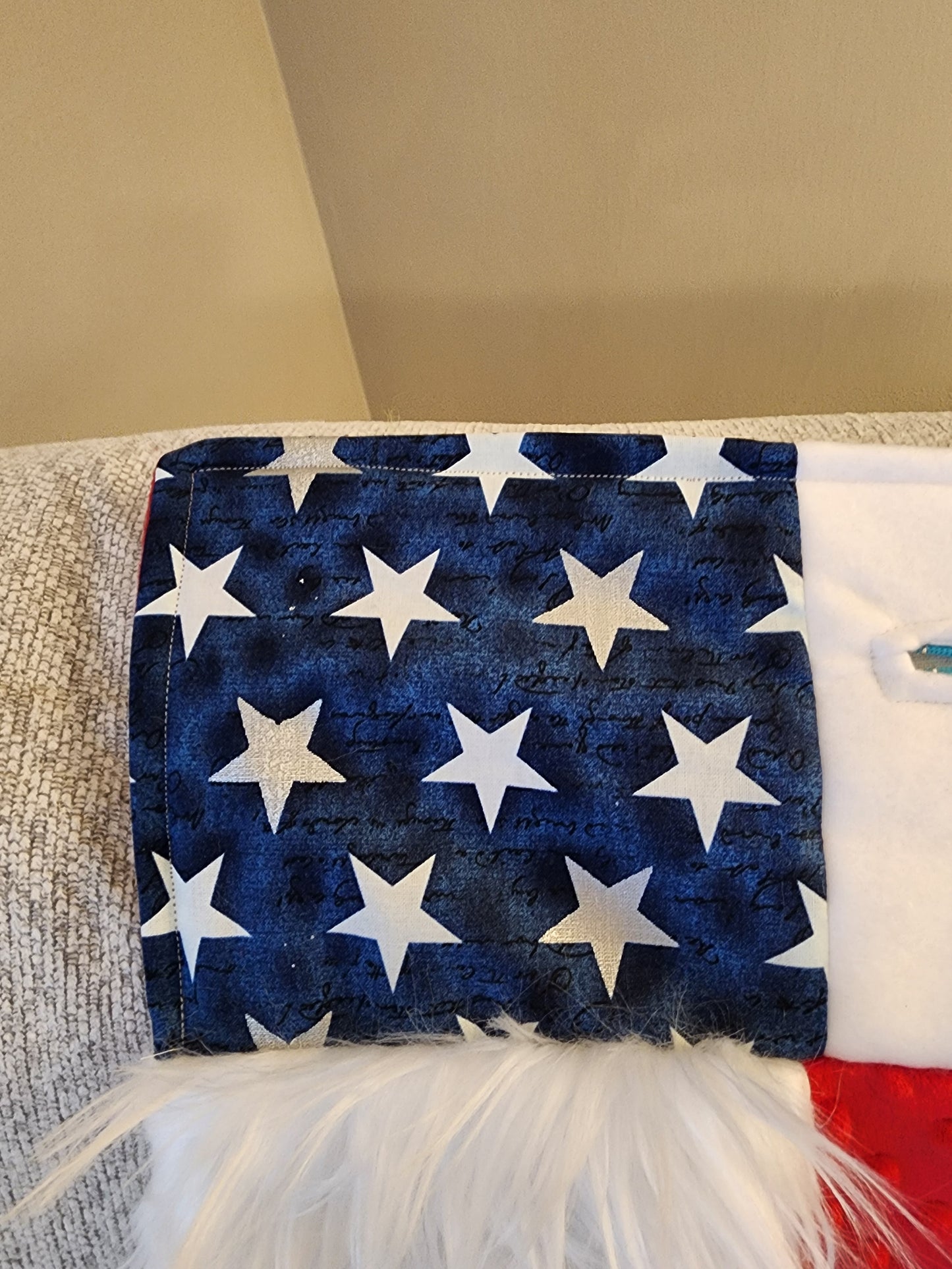Sensory Blanket- Theme fidget lap blanket Americana red white blue