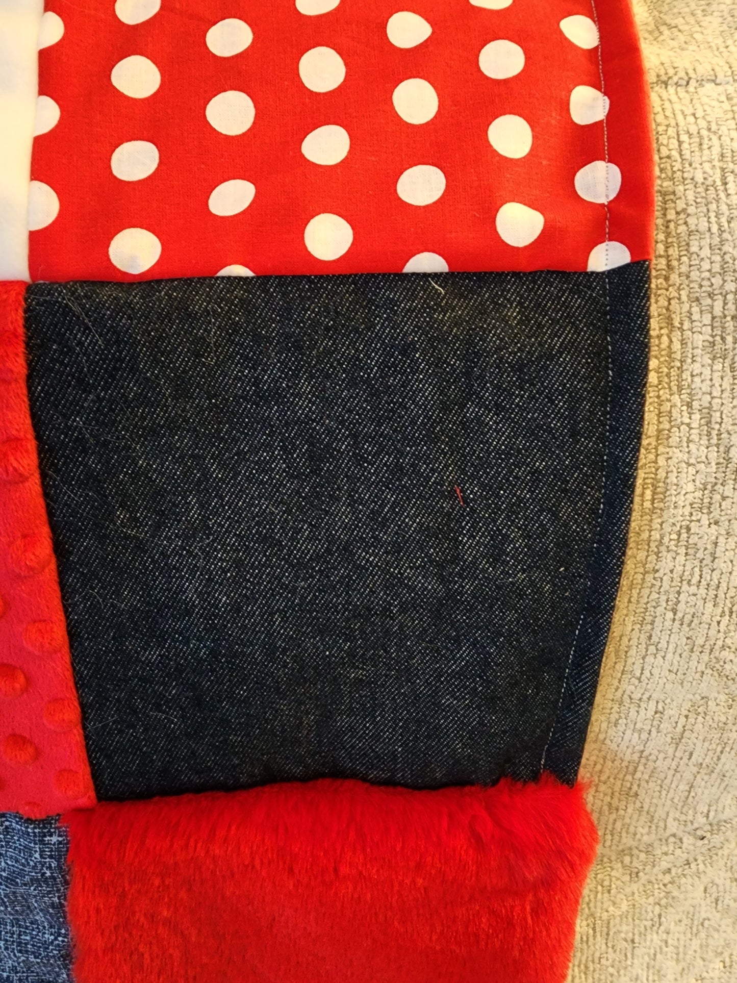 Sensory Blanket- Theme fidget lap blanket Americana red white blue