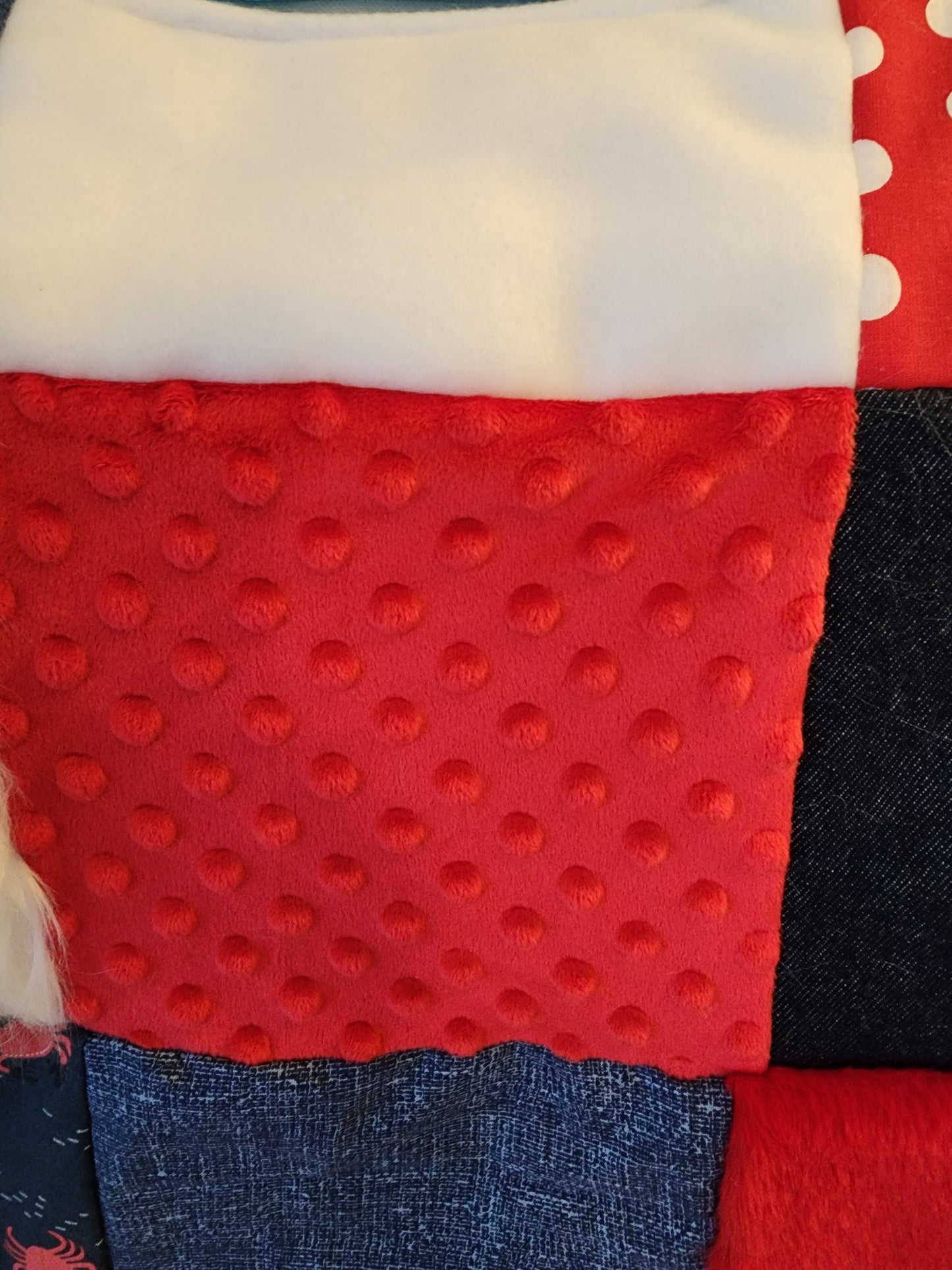 Sensory Blanket- Theme fidget lap blanket Americana red white blue