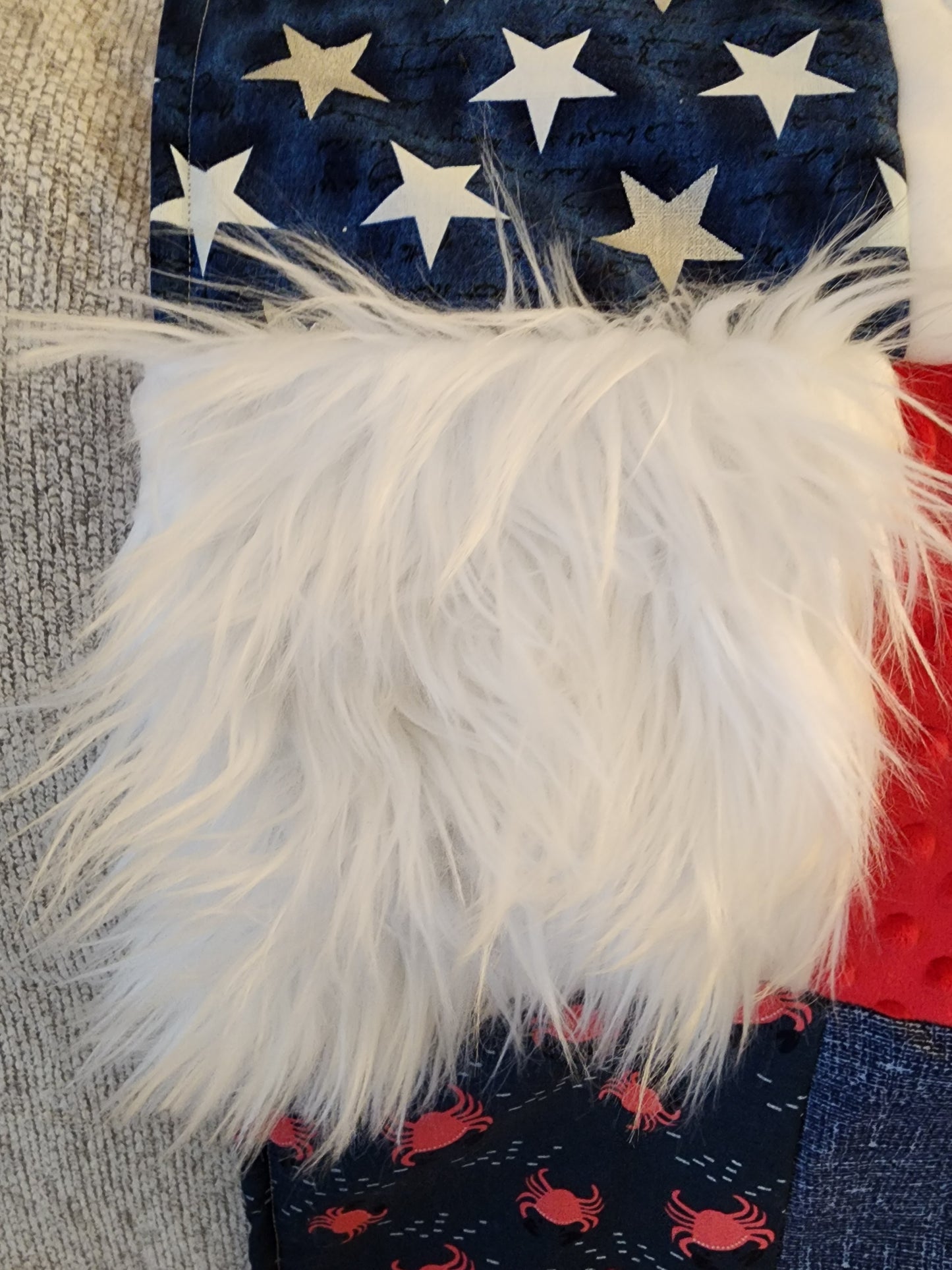 Sensory Blanket- Theme fidget lap blanket Americana red white blue
