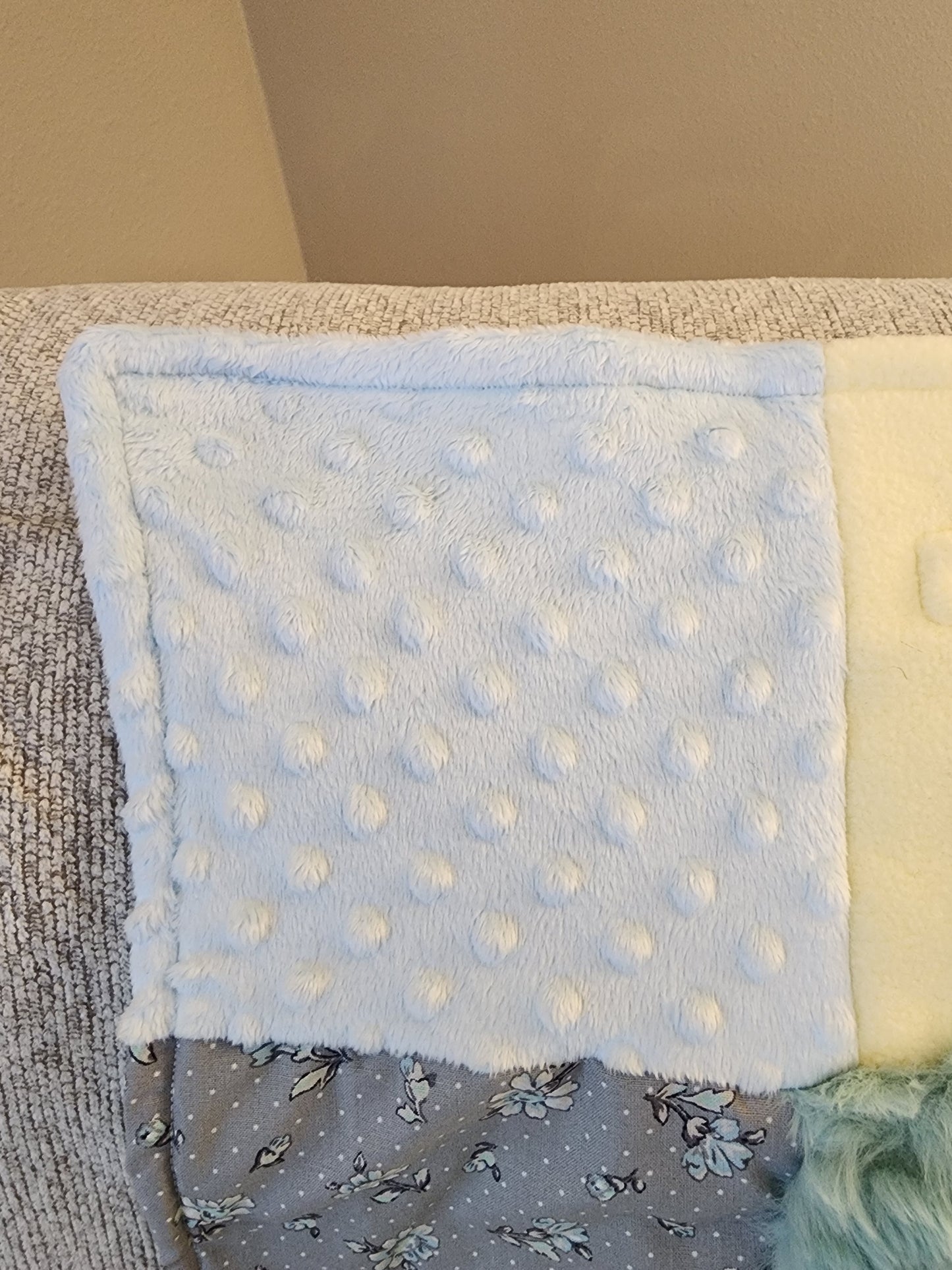 Sensory Blanket- Sleeping sheep on a moon Theme fidget lap blanket Dementia