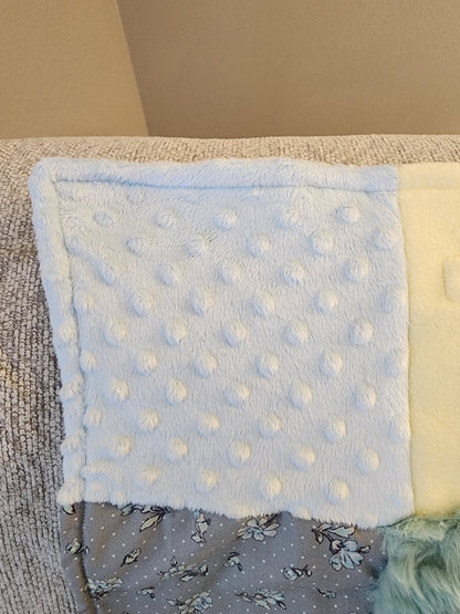 Sensory Blanket- Sleeping sheep on a moon Theme fidget lap blanket Dementia