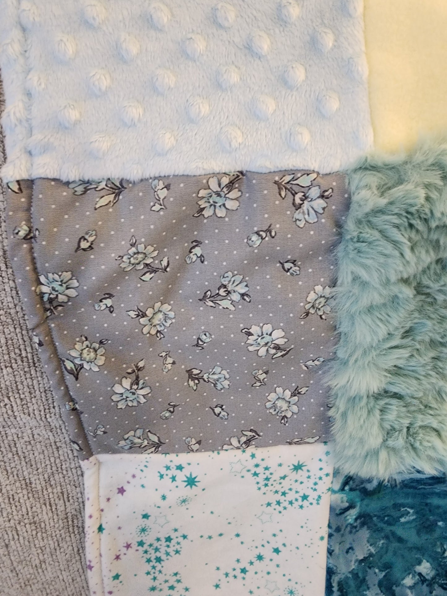 Sensory Blanket- Sleeping sheep on a moon Theme fidget lap blanket Dementia